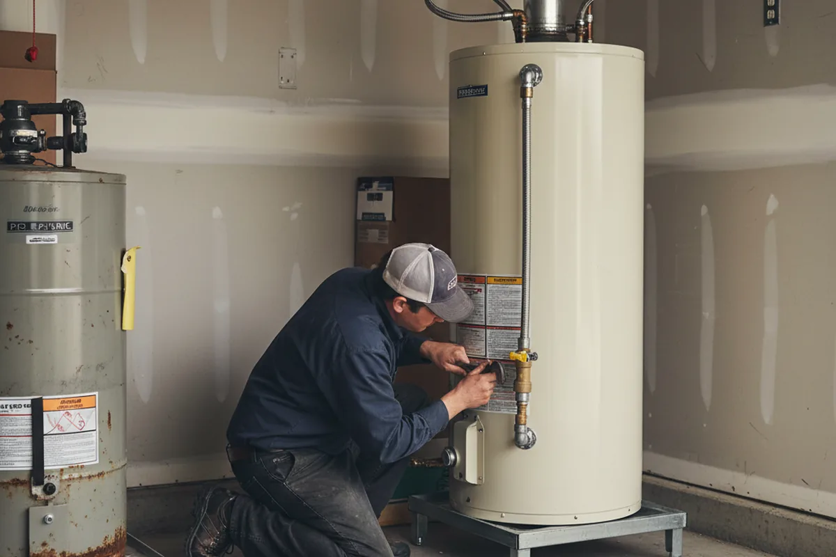 Water heater and shutoff valve replacement in Levan